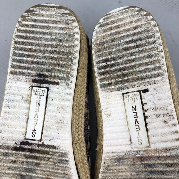 Steven Steve Madden Women's Size 9 Caliee Gold Black Purple Silver Slip On Flats - Picture 10 of 11